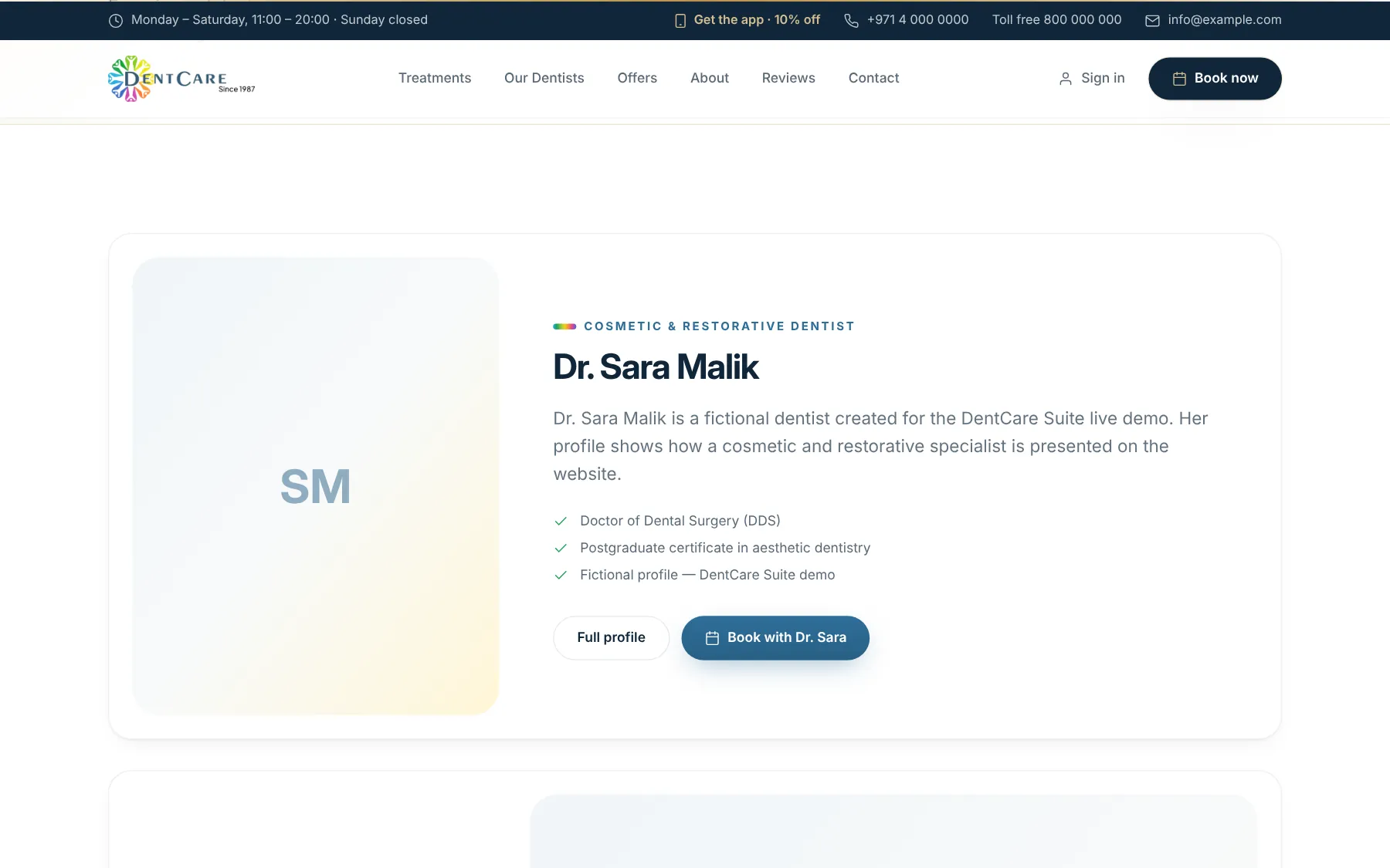 DentCare Suite — Dentists