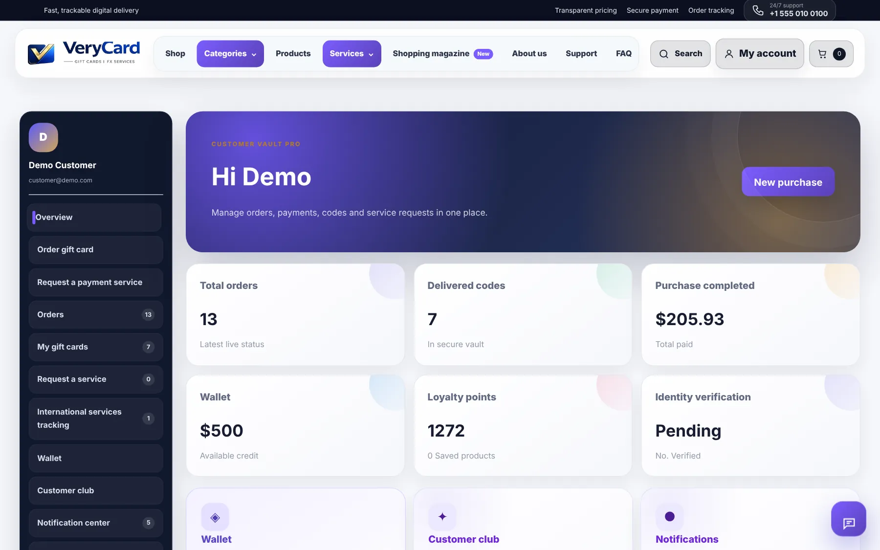 VeryCard — Account