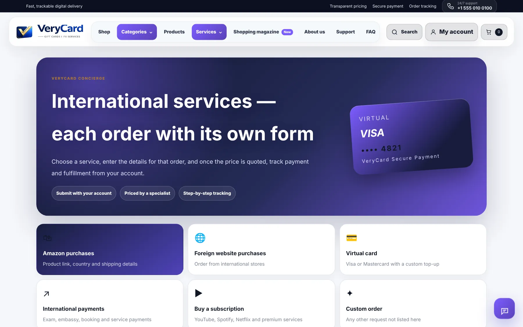 VeryCard — Services